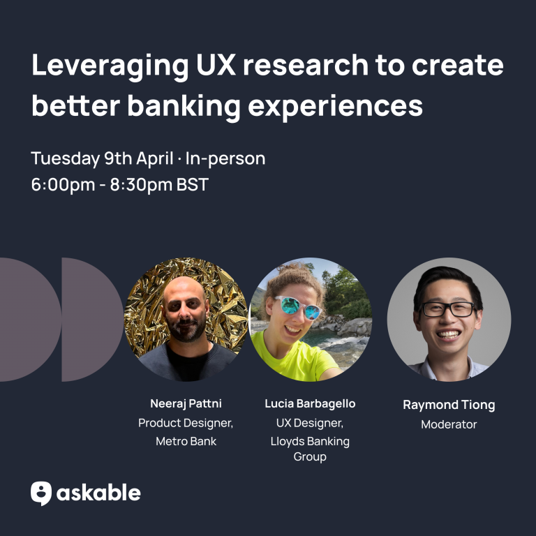 [In-person] Leveraging UX research to create better banking experiences